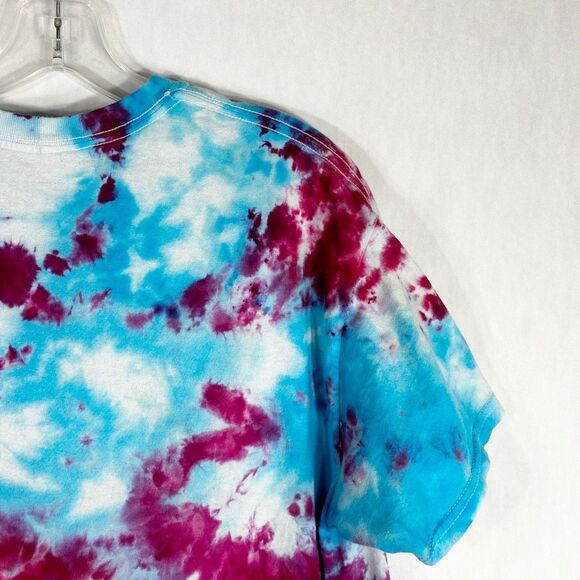 Ice Cube Large Tee Boyz N the Hood Tie‎ Dye Handmade Pink Blue Crop Top 1007 - Picture 10 of 12